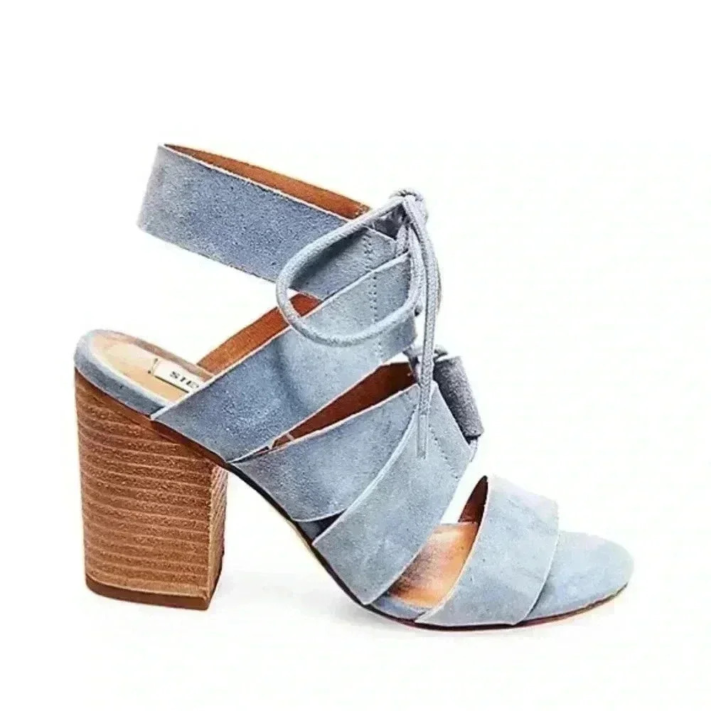 NWOT Steve Madden Emalena Suede Leather Lace-Up Caged Heels Size 6.5